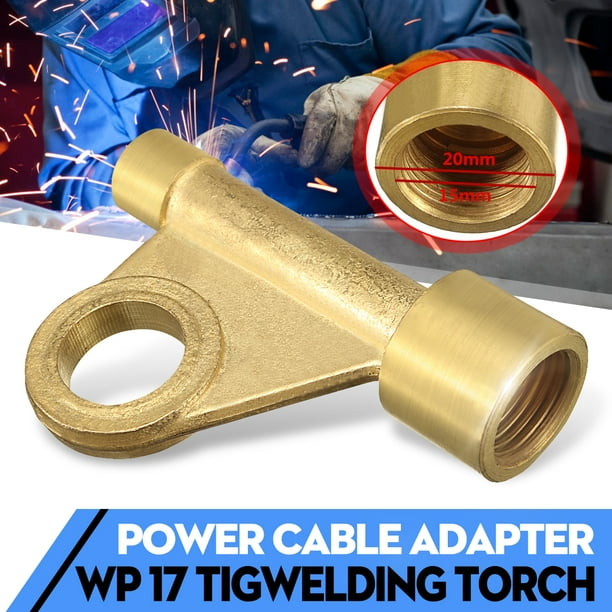 105Z57 Brass Welding Tig Torch Power Cable Adapter WP 17 Weld Gun